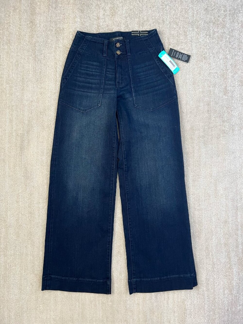 NWT Liverpool Los Angeles Wide Leg Blue Jeans 2/26